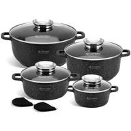 Zestawy garnków i patelni - Zestaw Garnków Garnki 10el z Marmurkową Powłoką 42 - miniaturka - grafika 1