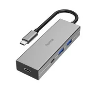 Pozostałe akcesoria sieciowe - HAMA USB-C- Hub, 4 Ports 5 Gbit/s | Darmowa dostawa - miniaturka - grafika 1