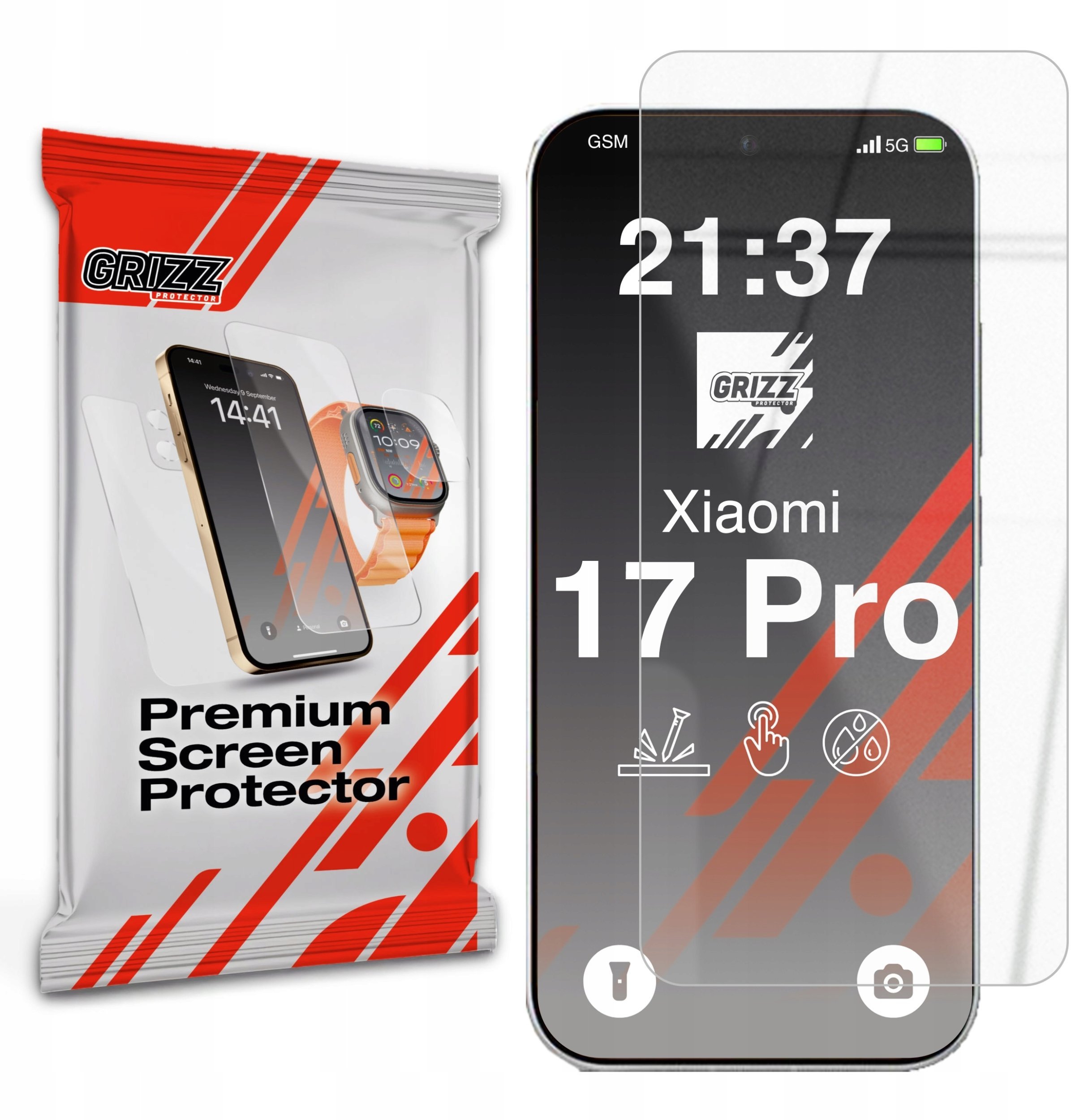 Szkło hybrydowe GrizzGlass HybridGlass do Xiaomi 17 Pro