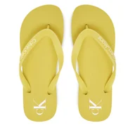 Klapki i japonki damskie - Japonki Calvin Klein Jeans Beach Sandal Transparent Tpu YW0YW01829 Żółty - miniaturka - grafika 1