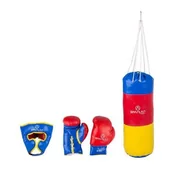 Ochraniacze do sportów walki - Spartan ZESTAW BOKSERSKI WOREK OCHRANIACZE RĘKAWICE S1138 - miniaturka - grafika 1