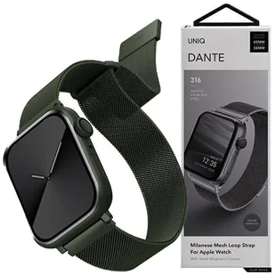 Apple Pasek wymienny Uniq Dante na Watch 38/40/41mm UNIQ-41MM-DANGRN) Zielony - Akcesoria do smartwatchy - miniaturka - grafika 3