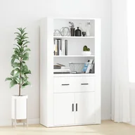 Szafki do salonu - Wysoka szafka, biała, materiał drewnopochodny Lumarko! - miniaturka - grafika 1