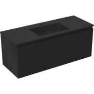 Szafki łazienkowe - Mexen Orio szafka łazienkowa 120 cm z umywalką Otis, 1 szuflada, czarna mat - 91A10-12047-1-BF71-W18M71 - miniaturka - grafika 1