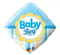 Baby shower i roczek - Qualatex Balon foliowy 18" Baby Boy niebieski 14637 - miniaturka - grafika 1