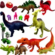 Figurki dla dzieci - ZESTAW DINOZAURY DINOZAUR FIGURKI T-REX DUŻE 21SZT - miniaturka - grafika 1