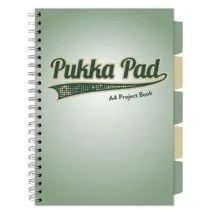 Kołozeszyt Pukka Pad A4 Project Book Sage kratka - Zeszyty szkolne - miniaturka - grafika 1