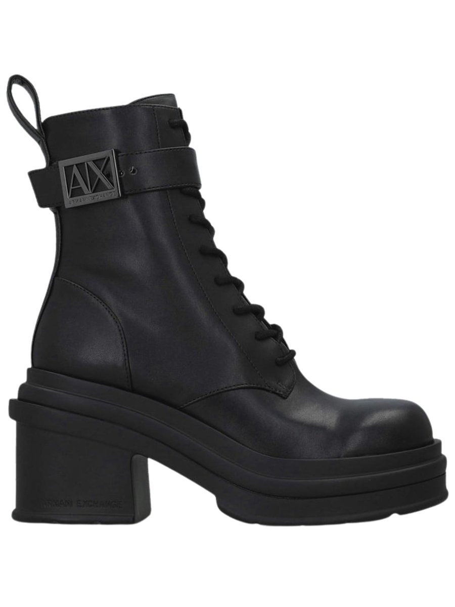 Botki damskie Armani Exchange XDN034 XV586 czarny - Shoes: 36