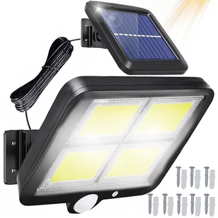 Lampa Solarna Uliczna Z Czujnikiem Ruchu Zmierzchu Ogrodowa Mocna 128 Led - Lampy ogrodowe - miniaturka - grafika 1