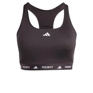 adidas Damski biustonosz PowerReact Techfit (rozmiar plus), XXL (rozmiar plus) czarny - Biustonosze - miniaturka - grafika 1