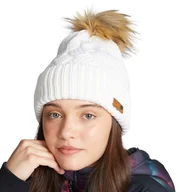 Czapki damskie - Damska Czapka zimowa ROXY SKI CHIC BEANIE HDWR ERJHA03879-WBB0 – Biały - miniaturka - grafika 1