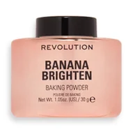 Pudry do twarzy - Makeup Revolution, Baking Powder, Rozświetlający sypki puder do twarzy, Banana Brighten, 30g - miniaturka - grafika 1