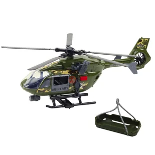 DLA DZIECI HELIKOPTER WOJSKOWY ŚWIATŁA DŹWIĘKI AKCESORIA - Samoloty i helikoptery - miniaturka - grafika 1