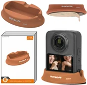 Akcesoria do drona - SILIKONOWA PODSTAWKA UCHWYT STOJAK DO DJI OSMO 360 Z TAŚMA KLEJĄCĄ - POMARAŃCZOWY - miniaturka - grafika 1