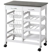 Wózki kuchenne - Wózek kuchenny z szufladami i koszami 66 x 36 x h76 cm - miniaturka - grafika 1