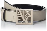 Paski - Armani Exchange Damski pasek z logo, noise, XXL (DE) - miniaturka - grafika 1