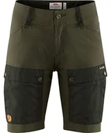 Spodnie damskie - FJALLRAVEN Krótkie spodnie damskie Keb Shorts W wielokolorowa Grün (Deep Forest/Laurel Green) 34 - miniaturka - grafika 1