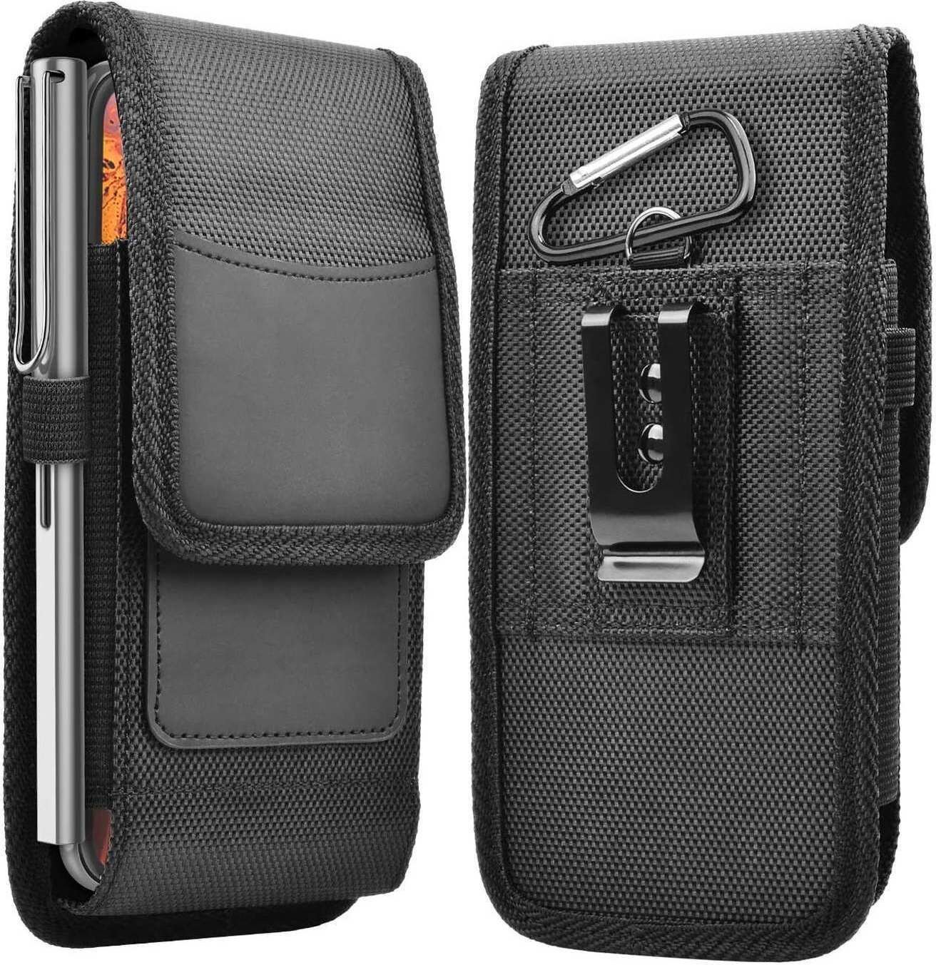 Etui na telefon Cadorabo z zaczepem na pasek do Samsung Galaxy A71 4G w kolorze CZARNYM - Praktyczne etui ochronne z karabińczykiem Pokrowiec z uchwytem na długopis