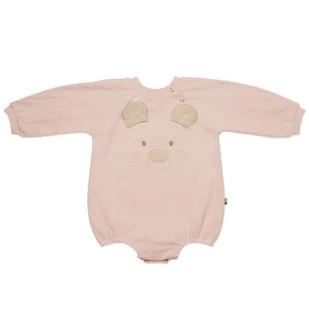Hi Little One rampers dziecięcy MIŚ OverSize BOHO Blush roz L Pom Pom - Rampersy - miniaturka - grafika 1