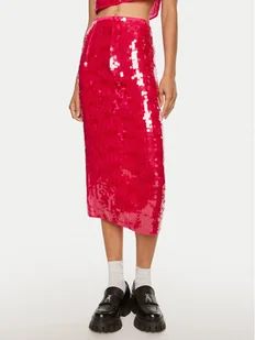 Patrizia Pepe Spódnica midi 8G0413 A455 M513 Różowy Regular Fit - Spódnice - miniaturka - grafika 1