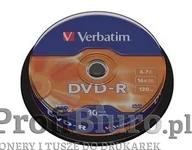 Nośniki danych - Płyty Verbatim DVD-R 4,7GB 16x - Cake Box - 10szt. - Matt Silver - miniaturka - grafika 1