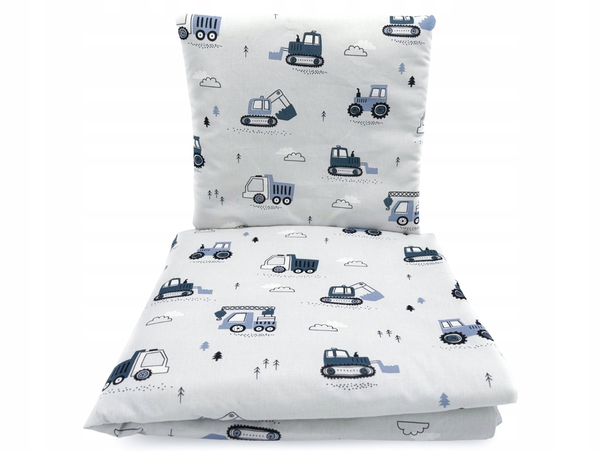 Komplet Pościel 2 Elementy Poduszka Kołdra Z Wypełnieniem Bawełna 100x135CM