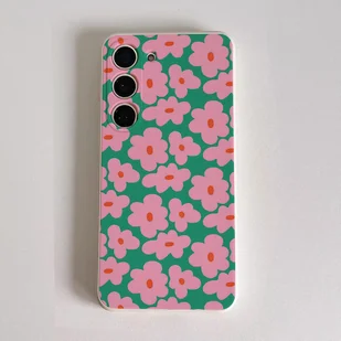 TEMU Urocza Różowa Zielona Wzór Eleganckie Etui na Telefon dla for Samsung Galaxy S22/S22+/S22 Ultra/S23/S23+/S23 FE/S23 Ultra/S24/S24 Plus/S24 - Etui i futerały do telefonów - miniaturka - grafika 1