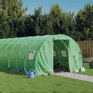 Szklarnie ogrodowe - vidaXL Szklarnia ze stalową ramą, zielona, 18 m², 6x3x2 m - miniaturka - grafika 1