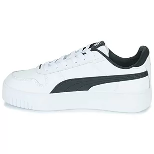 PUMA Damskie trampki uliczne Carina, biały, czarny, srebrny, 3,5 UK - Trampki damskie - miniaturka - grafika 1
