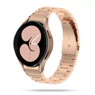 Akcesoria do smartwatchy - Stalowa bransoleta Galaxy Watch 4 / 5 / Classic / 5 Pro / 6 / 6 Classic różowe złoto - miniaturka - grafika 1