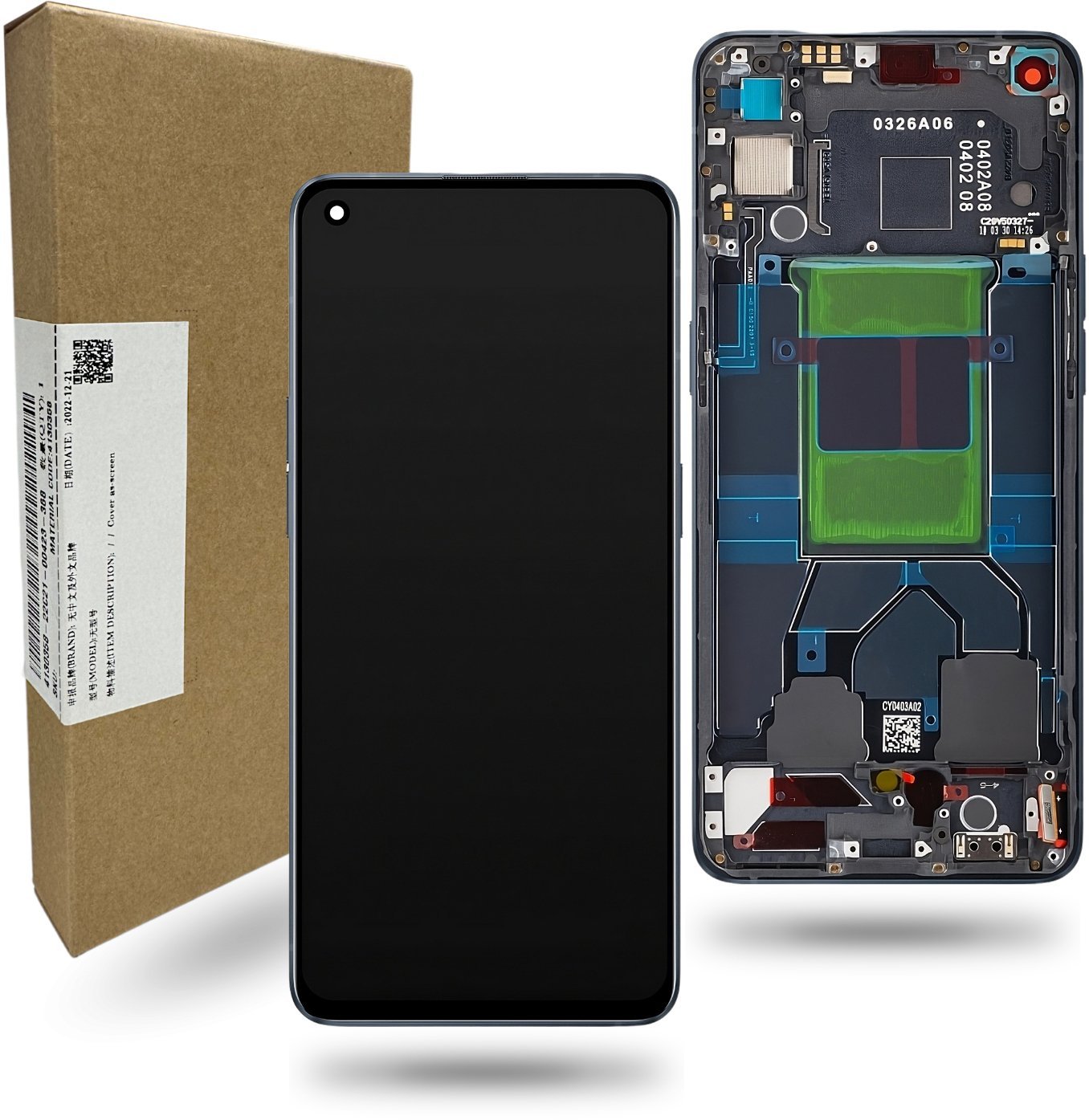 Oppo Reno6 5G Wyświetlacz Oryginalny Service Pack LCD CPH2251 Ekran CZARNY