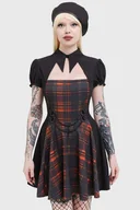 Sukienki - sukienka KILLSTAR - AMBERIC (BLACK/ORANGE)-S - miniaturka - grafika 1
