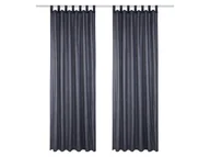 Zasłony - LIVARNO home Zestaw 2 zasłon z lnem i bawełną, 135 x 240 cm (Antracytowy) - miniaturka - grafika 1