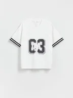 Koszulki dla chłopców - Reserved - T-shirt z nadrukiem - biały - miniaturka - grafika 1