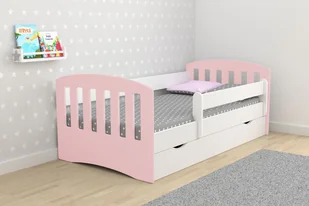 Elior Łóżko dziecięce z szufladą Pinokio 2X mix 80x160 - pudrowy róż - Łóżka dla dzieci i młodzieży - miniaturka - grafika 1