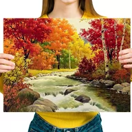 Zabawki kreatywne - Haft Diamentowy Diamond Painting,DIAMENTOWY MALARZ,Obraz DIY 5D,Mozaika Diamentowa 30x40,Jesień - miniaturka - grafika 1