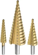 Frezy - CONDOR Zestaw wierteł stopniowych 4-32 mm 3 szt. CON-XSD-90432 - miniaturka - grafika 1