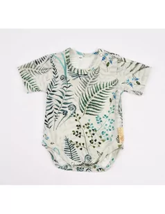 Baby in world Body niemowlęce z krótkim rękawem bawełniane Paprocie, Rozmiar: 68/74 - Body dla niemowląt - miniaturka - grafika 1