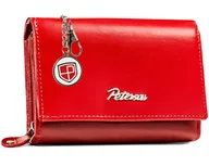 Portfele - Portfel damski skórzany PETERSON ochrona RFID średni pojemny dokumenty zestaw na prezent + brelok - miniaturka - grafika 1