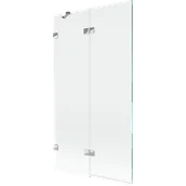 Parawany nawannowe - Mexen Lunar parawan nawannowy 2-skrzydłowy lewy 100 x 150 cm, transparent, chrom - 897-100-100-01-00-L - miniaturka - grafika 1