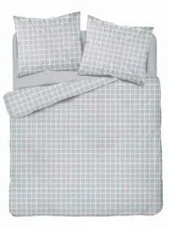 Detexpol Pościel satynowa 220x200 Szara krata 4812 B Home Satin 58 - Pościel Detexpol Pościel satynowa 220x200 Szara krata 4812 B Home Satin 58 - Pościel - miniaturka - grafika 1