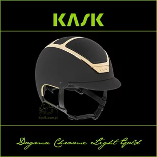 Kask Sport Kask Dogma Chrome Light GOLD - KASK - czarny/złoty 55-56 - Kaski do jazdy konnej - miniaturka - grafika 1