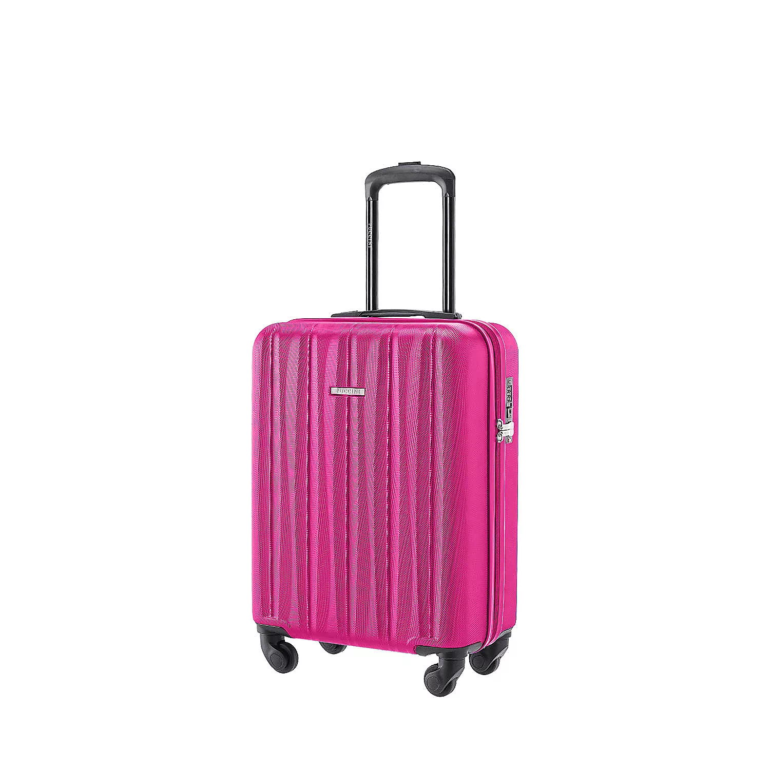 Kabinowa walizka Puccini Bali ze żłobieniami, różowa, 55 x 38 x 20 cm
