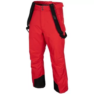 Spodnie narciarskie - 4F Spodnie narciarskie H4Z22-SPMN001 Czerwony Regular Fit - grafika 1
