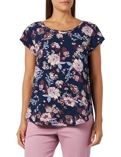 ONLY Damska bluzka Onlnova Life Lux S/S Top AOP, Patriot Blue/Aop:341 Augusta Fleur, 40 - Bluzki damskie - miniaturka - grafika 1