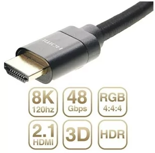 3M Kabel HDMI - HDMI 2.1 48Gbps 8K czarny/black - Kable - miniaturka - grafika 2