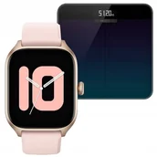 Monitory aktywności - Smartwatch Amazfit Gts 4 Różowy+ Waga Smart Scale - miniaturka - grafika 1