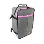Plecaki - Wytrzymały Plecak Podróżny RGL M26 SZARY RÓŻOWA LAMÓWKA 40 x 27 x 19 [cm] 24 Litry Do Samolotu Bagaż Podręczny - miniaturka - grafika 1