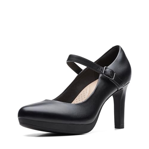 Clarks Damskie czółenka Ambyr Shine, czarny - czarna skóra - 5