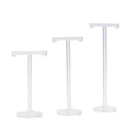 Biżuteria - akcesoria - 3 sztuk / zestaw Kolczyki akrylowe Stojak Uchwyt Szpilki w kształcie litery T Stojak na biżuterię Organizer Cienka wersja M - miniaturka - grafika 1